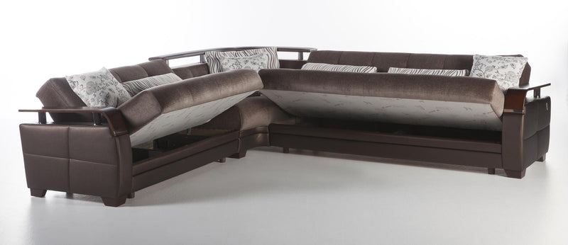 Natural Sectional (Prestige Brown) 4 Pieces - Gate FurnitureSleeper Sectional