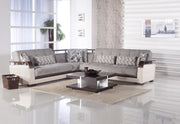 Natural Sectional (Valencia Grey) 4 Pieces - Gate FurnitureSleeper Sectional