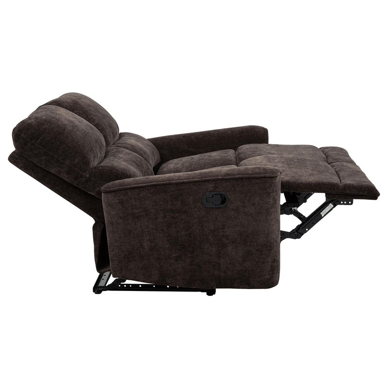 Navarro 2-piece Upholstered Reclining Sofa Set Dark Brown - 609571-S2
