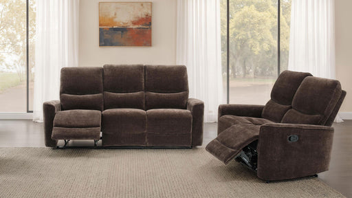 Navarro 2-piece Upholstered Reclining Sofa Set Dark Brown - 609571-S2