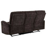 Navarro 2-piece Upholstered Reclining Sofa Set Dark Brown - 609571-S2