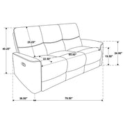 Navarro 3-piece Upholstered Reclining Sofa Set Orange - 609574-S3