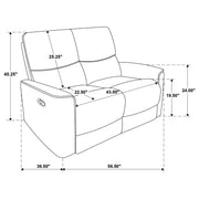 Navarro 3-piece Upholstered Reclining Sofa Set Orange - 609574-S3