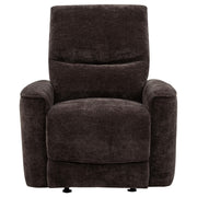 Navarro Chenille Upholstered Glider Recliner Dark Brown - 609573