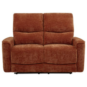 Navarro Chenille Upholstered Reclining Loveseat Burnt Orange - 609575