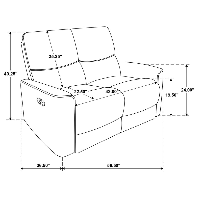 Navarro Chenille Upholstered Reclining Loveseat Dark Brown - 609572