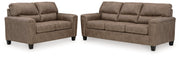 Navi Sofa, Loveseat and Recliner in Fossil - PKG016505