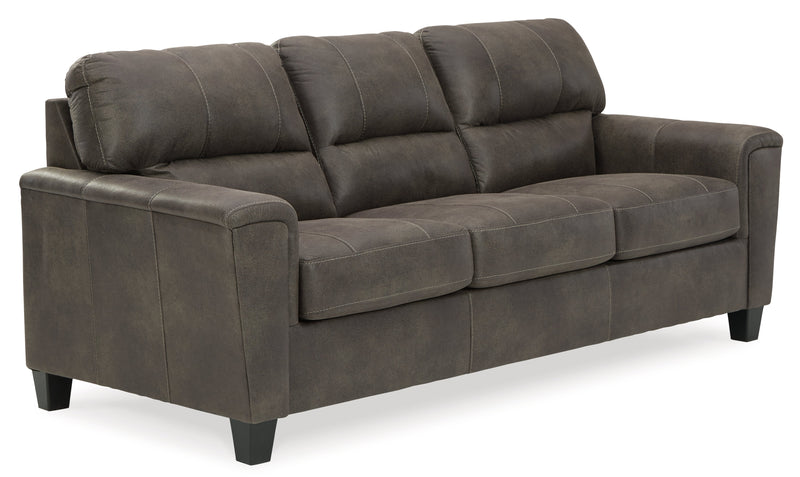 Navi Sofa, Loveseat and Recliner in Smoke - Gate FurnitureLiving Room Set
