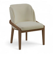 Navo Vegan Leather Upholstered Dining Chair in Beige - 88042Beige-C