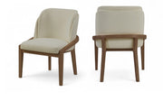 Navo Vegan Leather Upholstered Dining Chair in Beige - 88042Beige-C