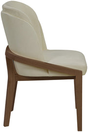 Navo Vegan Leather Upholstered Dining Chair in Beige - 88042Beige-C