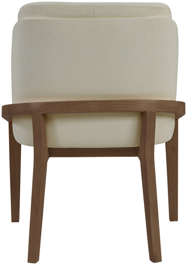 Navo Vegan Leather Upholstered Dining Chair in Beige - 88042Beige-C