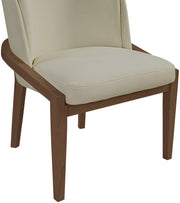 Navo Vegan Leather Upholstered Dining Chair in Beige - 88042Beige-C