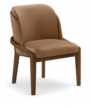 Navo Vegan Leather Upholstered Dining Chair in Brown - 88042Brown-C