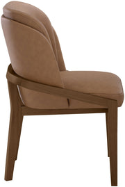 Navo Vegan Leather Upholstered Dining Chair in Brown - 88042Brown-C