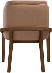 Navo Vegan Leather Upholstered Dining Chair in Brown - 88042Brown-C
