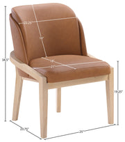 Navo Vegan Leather Upholstered Dining Chair in Cognac - 88041Cognac-C