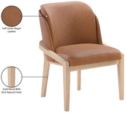 Navo Vegan Leather Upholstered Dining Chair in Cognac - 88041Cognac-C