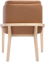 Navo Vegan Leather Upholstered Dining Chair in Cognac - 88041Cognac-C