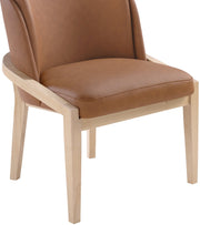 Navo Vegan Leather Upholstered Dining Chair in Cognac - 88041Cognac-C