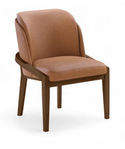 Navo Vegan Leather Upholstered Dining Chair in Cognac - 88042Cognac-C