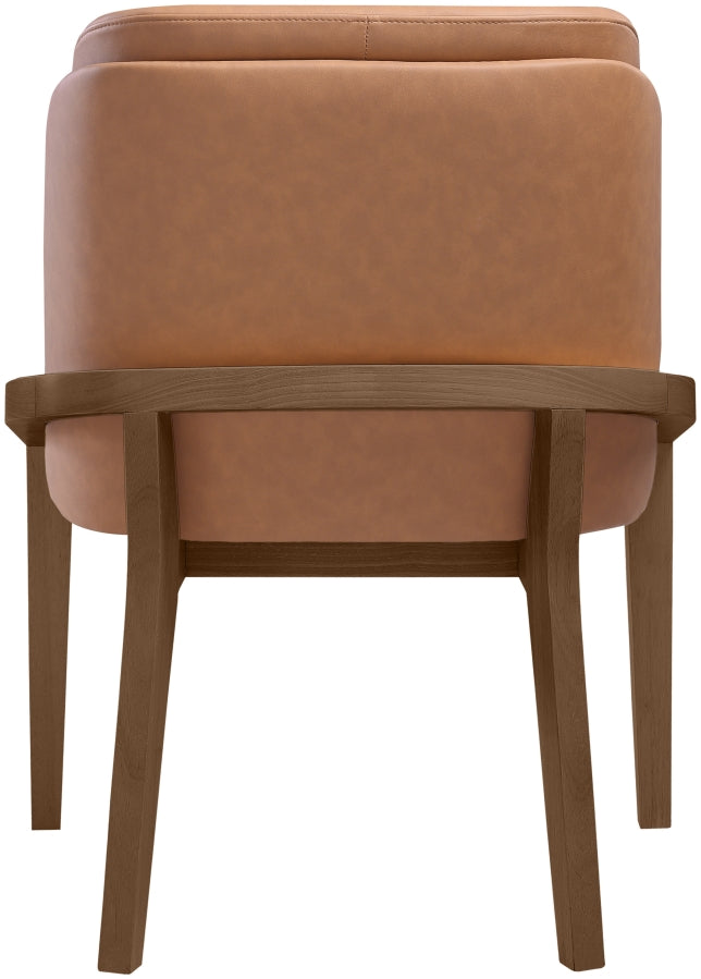 Navo Vegan Leather Upholstered Dining Chair in Cognac - 88042Cognac-C