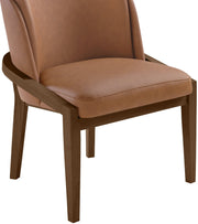 Navo Vegan Leather Upholstered Dining Chair in Cognac - 88042Cognac-C