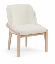 Navo Vegan Leather Upholstered Dining Chair in Cream - 88041Cream-C
