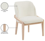 Navo Vegan Leather Upholstered Dining Chair in Cream - 88041Cream-C