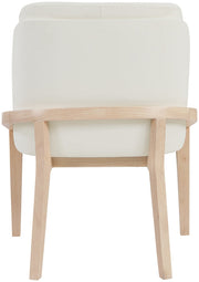 Navo Vegan Leather Upholstered Dining Chair in Cream - 88041Cream-C