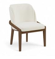 Navo Vegan Leather Upholstered Dining Chair in Cream - 88042Cream-C