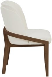 Navo Vegan Leather Upholstered Dining Chair in Cream - 88042Cream-C