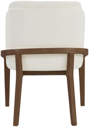 Navo Vegan Leather Upholstered Dining Chair in Cream - 88042Cream-C