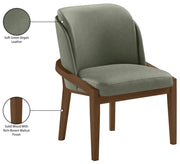 Navo Vegan Leather Upholstered Dining Chair in Green - 88042Green-C