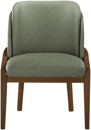 Navo Vegan Leather Upholstered Dining Chair in Green - 88042Green-C