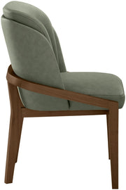Navo Vegan Leather Upholstered Dining Chair in Green - 88042Green-C