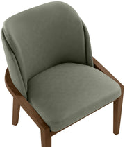 Navo Vegan Leather Upholstered Dining Chair in Green - 88042Green-C