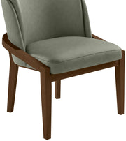 Navo Vegan Leather Upholstered Dining Chair in Green - 88042Green-C