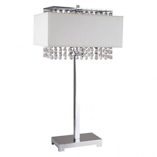 Naya Chrome/White Table Lamp - L7733WH