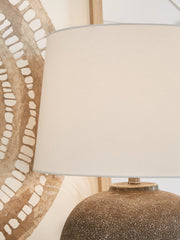 Neavesboro 2-Piece Table Lamp Set in Antique Brown/White - PKG019347