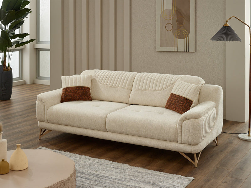 Nebella 3-pieces (Sofa & Loveseat & Chair) Livingroom in Light Grey - Grey - 200-SIM-CALVE16-CALVE18-321