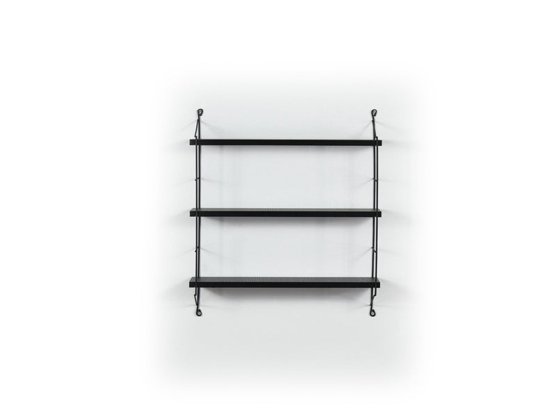 Neelix Triple Shelf in Walnut-Yellow - 760-NEE-MT191102