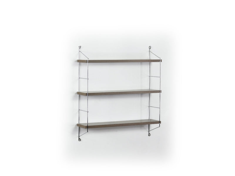 Neelix Triple Shelf in Walnut-Yellow - 760-NEE-MT191102