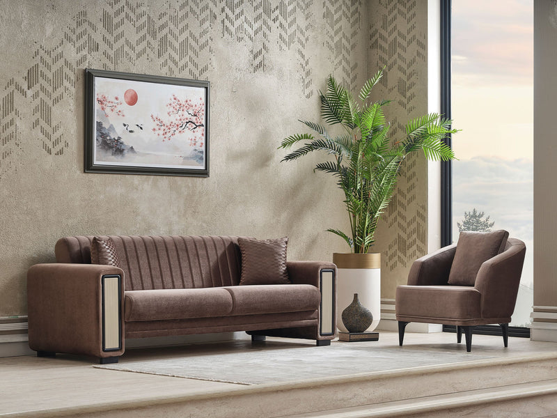 Nefes 3-pieces (Sofa & Loveseat & Chair) Livingroom in Brown - 200-SER-NEF-PINAR21-321
