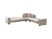 Nefes Sectional Sofa in Cream - 200-SER-NEF-VELVET938-S