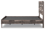 Neilsville Multi Gray Full Panel Platform Bed - Gate FurnitureFull Bed