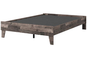 Neilsville Multi Gray Full Platform Bed - Gate FurnitureFull Bed