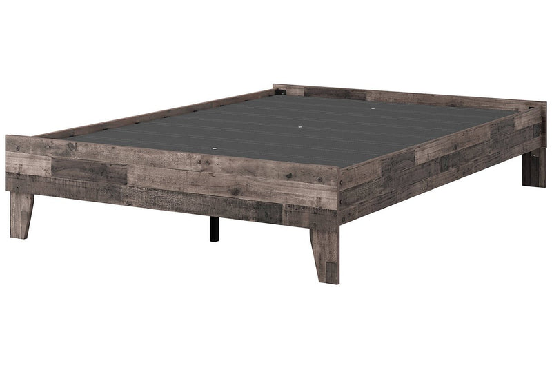 Neilsville Multi Gray Full Platform Bed - Gate FurnitureFull Bed