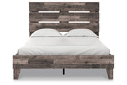 Neilsville Multi Gray Queen Panel Platform Bed - Gate FurnitureQueen Bed