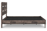 Neilsville Multi Gray Queen Panel Platform Bed - Gate FurnitureQueen Bed
